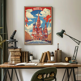 Russia's Iconic St. Basil’s Cathedral Poster PosterGoat