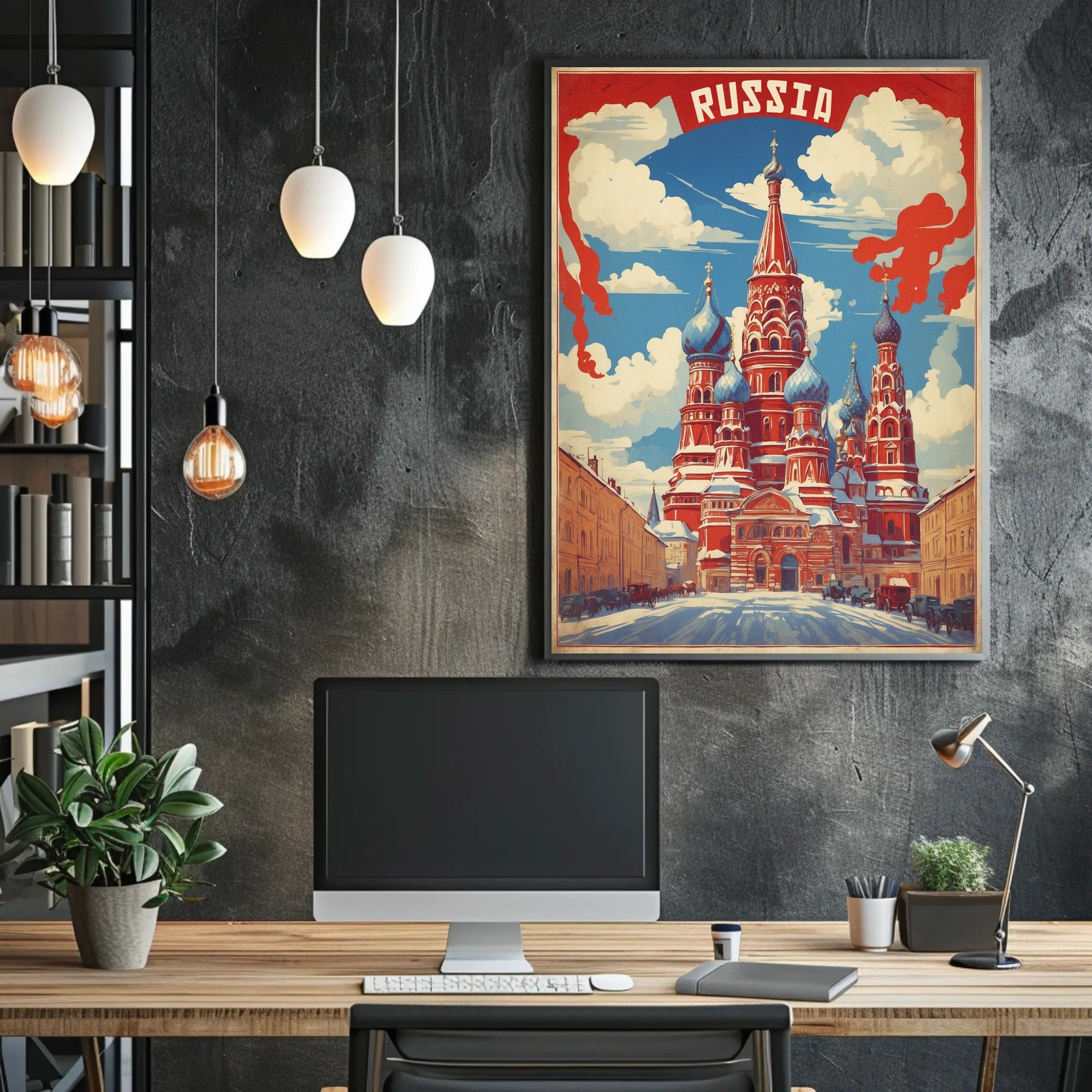 Russia's Iconic St. Basil’s Cathedral Poster PosterGoat