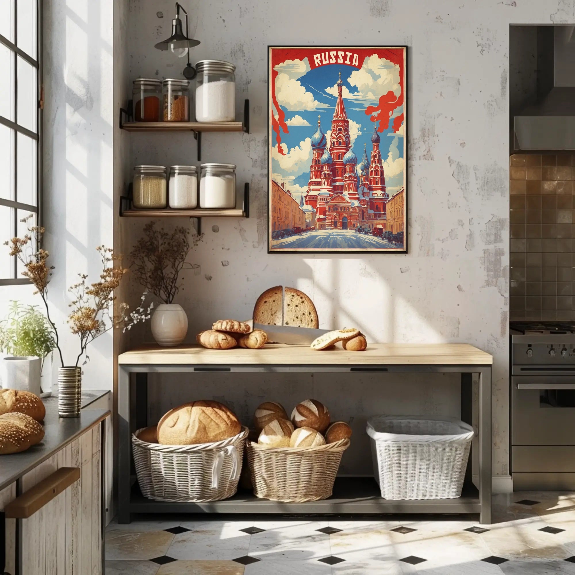 Russia's Iconic St. Basil’s Cathedral Poster PosterGoat