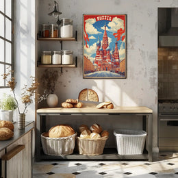 Russia's Iconic St. Basil’s Cathedral Poster PosterGoat