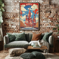 Russia's Iconic St. Basil’s Cathedral Poster PosterGoat