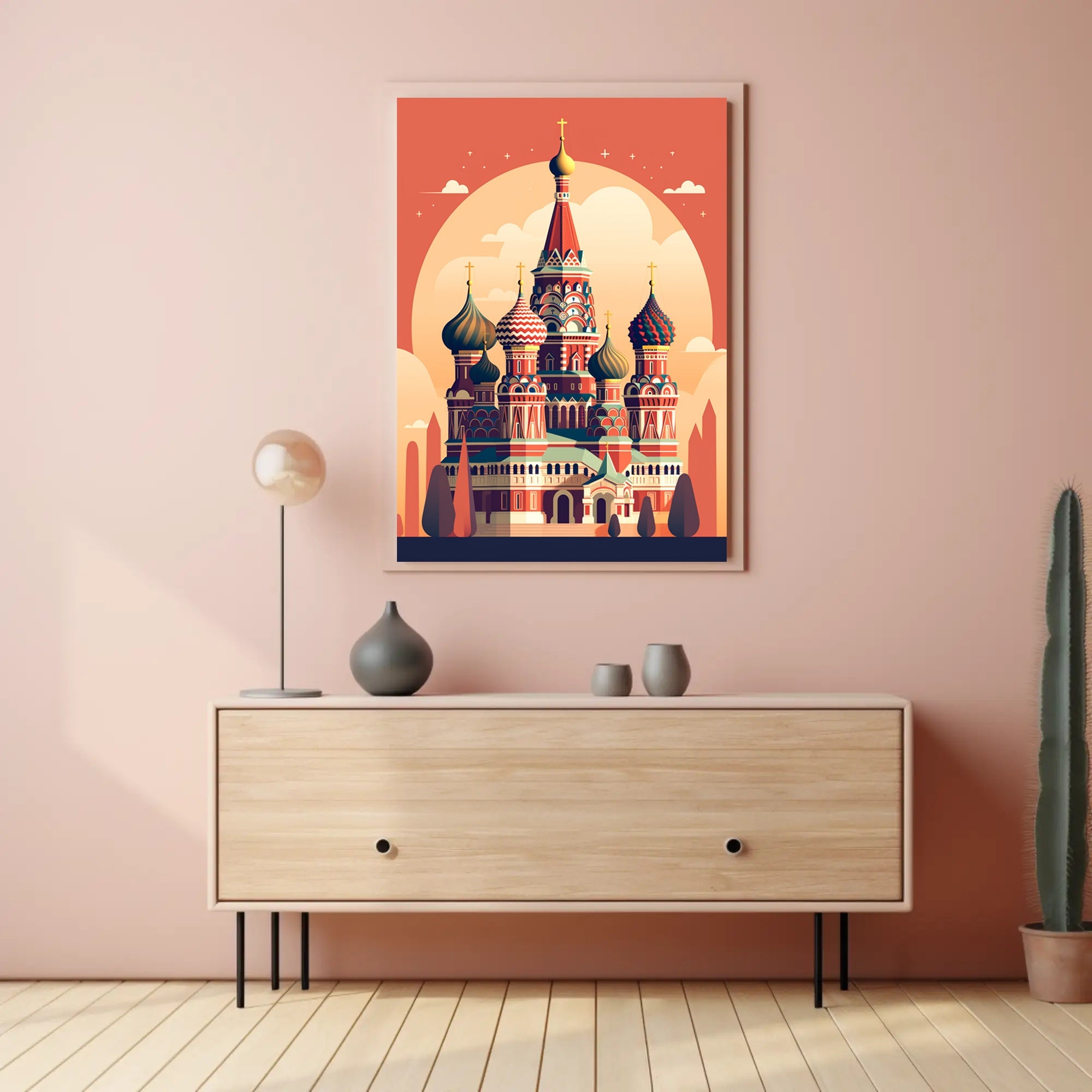 Russian Cathedral  Art: Vibrant Cultural Exploration Poster PosterGoat