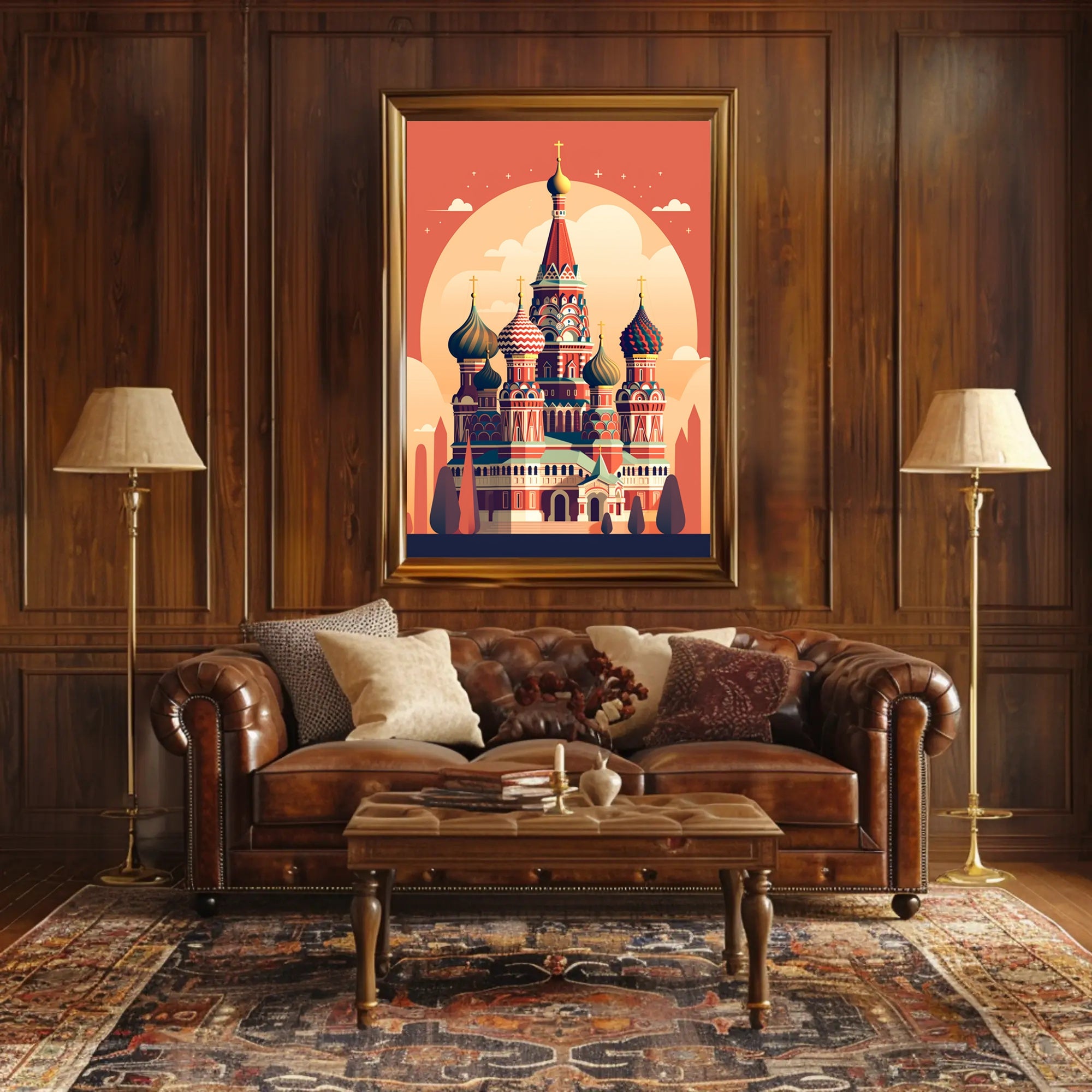 Russian Cathedral  Art: Vibrant Cultural Exploration Poster PosterGoat