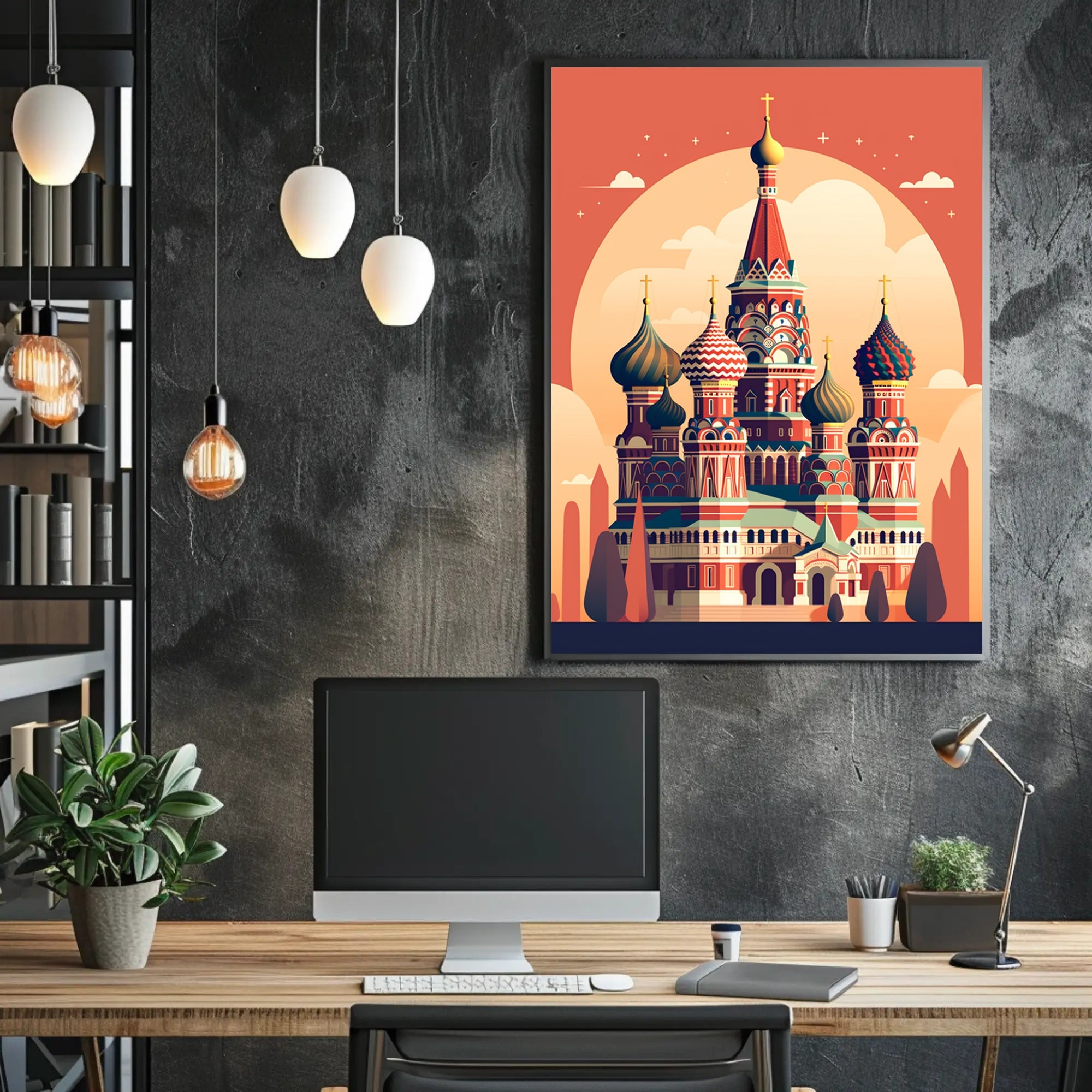 Russian Cathedral  Art: Vibrant Cultural Exploration Poster PosterGoat
