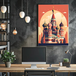 Russian Cathedral  Art: Vibrant Cultural Exploration Poster PosterGoat