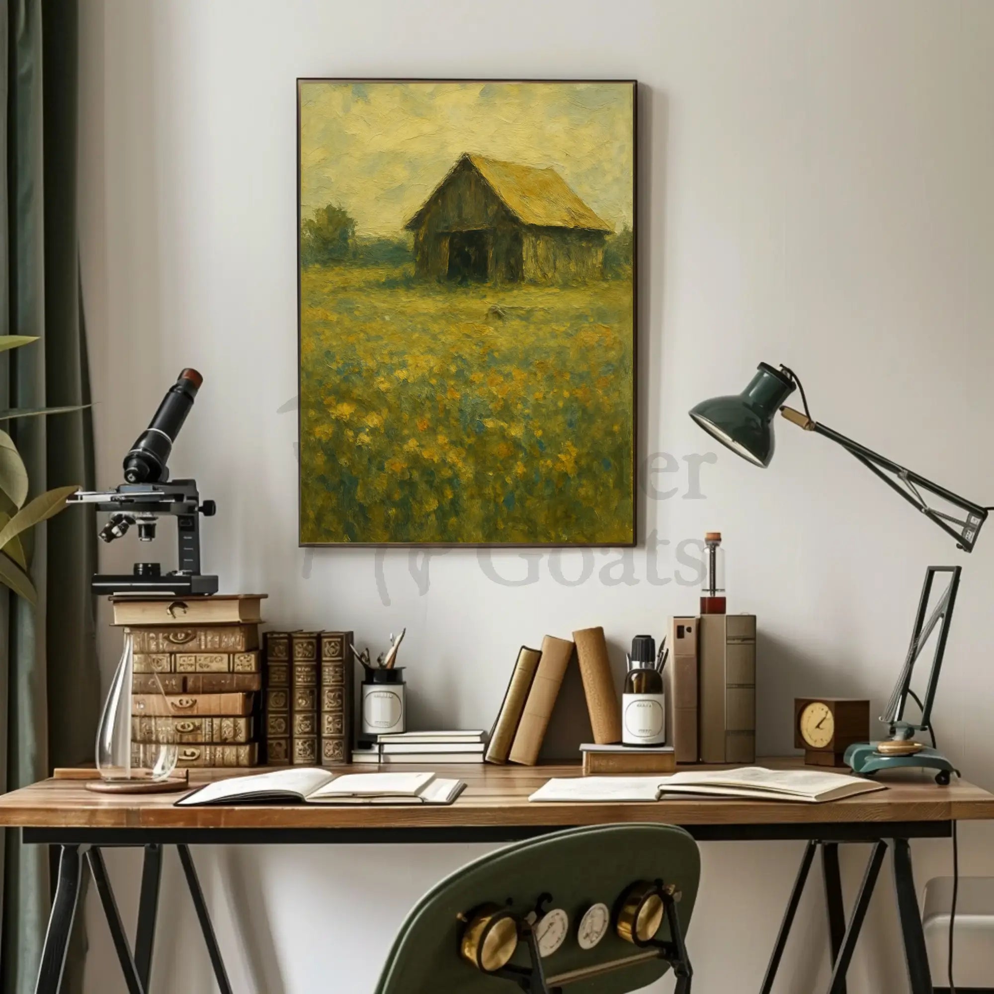 Rustic Barn Impressionism Design Artistic Poster PosterGoat