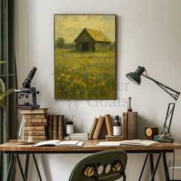 Rustic Barn Impressionism Design Artistic Poster PosterGoat