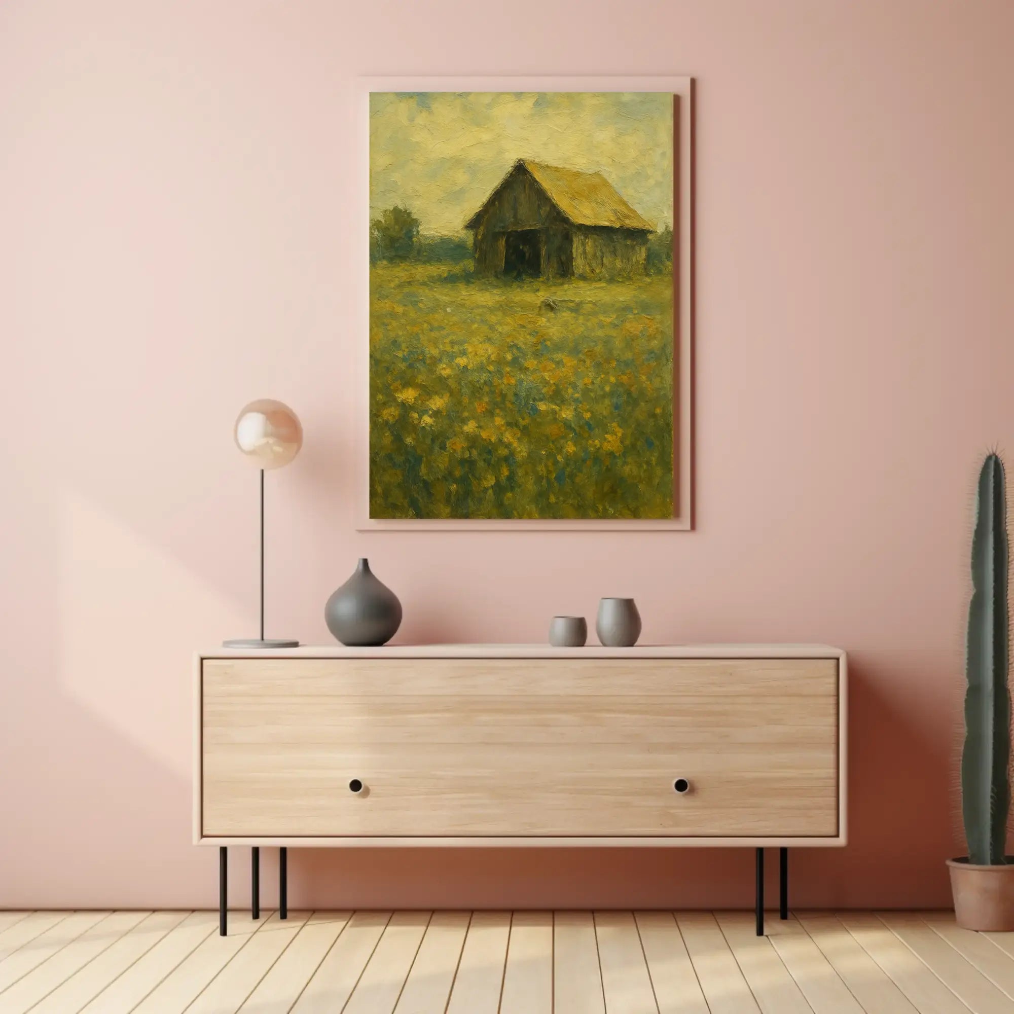 Rustic Barn Impressionism Design Artistic Poster PosterGoat