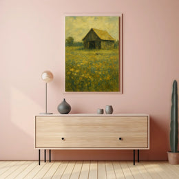 Rustic Barn Impressionism Design Artistic Poster PosterGoat