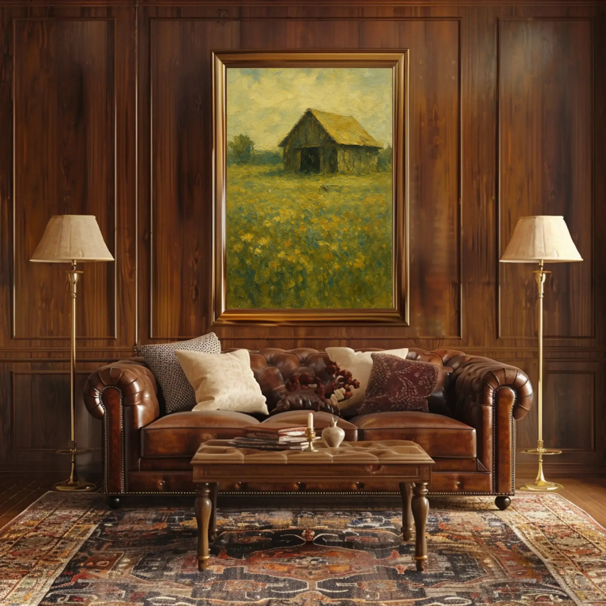 Rustic Barn Impressionism Design Artistic Poster PosterGoat