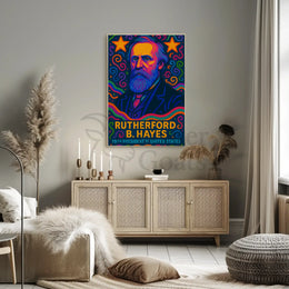Rutherford B. Hayes Pop Art Presidential Poster PosterGoat