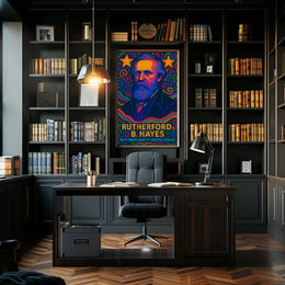 Rutherford B. Hayes Pop Art Presidential Poster PosterGoat