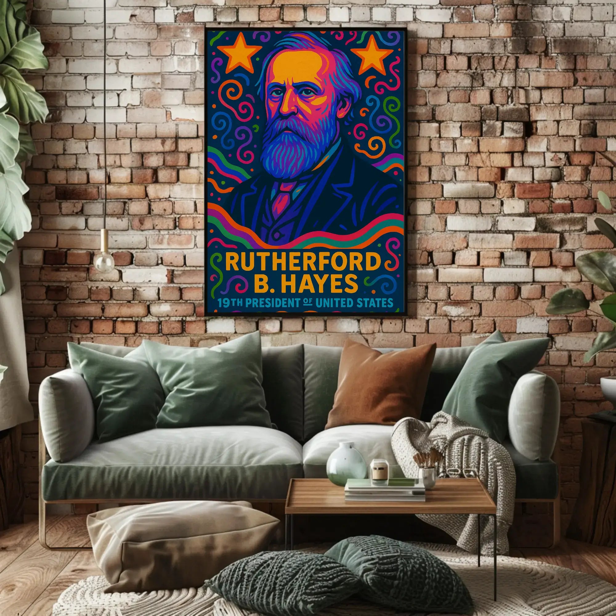 Rutherford B. Hayes Pop Art Presidential Poster PosterGoat