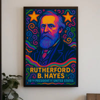 Rutherford B. Hayes Pop Art Presidential Poster PosterGoat