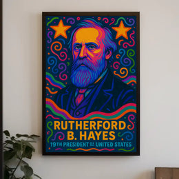 Rutherford B. Hayes Pop Art Presidential Poster PosterGoat