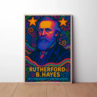 Rutherford B. Hayes Pop Art Presidential Poster PosterGoat