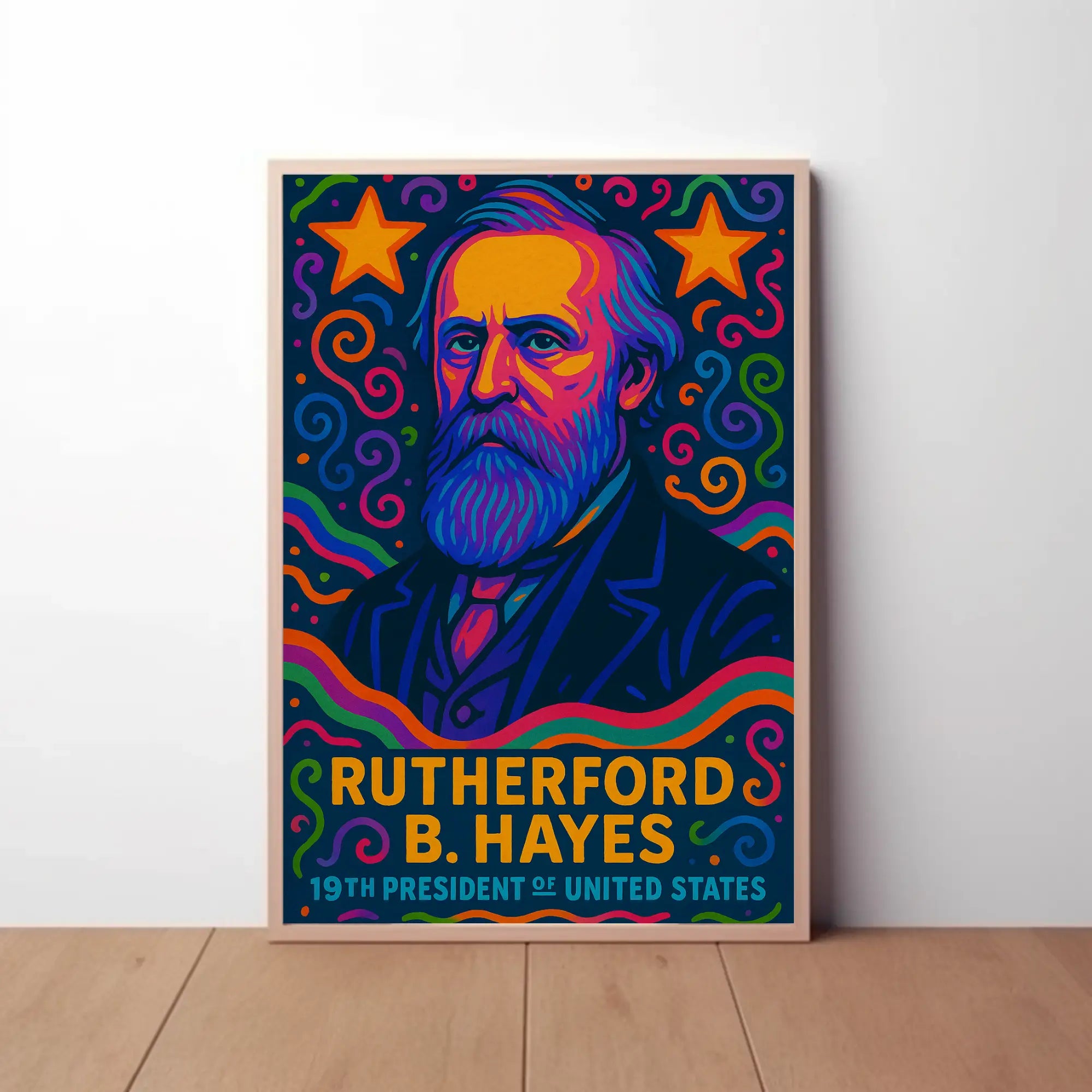 Rutherford B. Hayes Pop Art Presidential Poster PosterGoat