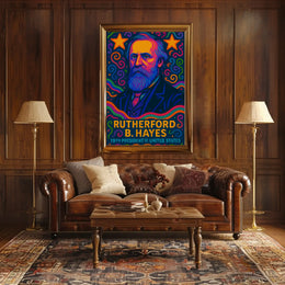 Rutherford B. Hayes Pop Art Presidential Poster PosterGoat