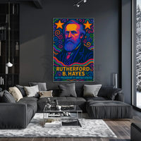 Rutherford B. Hayes Pop Art Presidential Poster PosterGoat