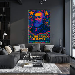 Rutherford B. Hayes Pop Art Presidential Poster PosterGoat