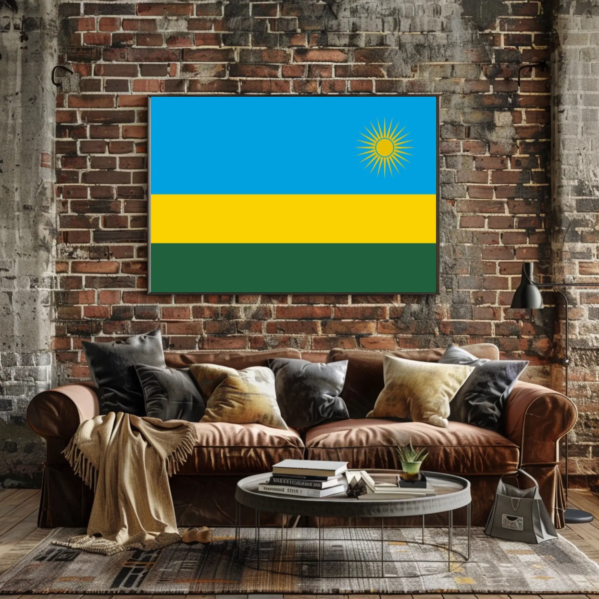 Rwanda Flag Patriotic Art Country Flag Poster PosterGoat