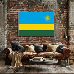Rwanda Flag Patriotic Art Country Flag Poster PosterGoat
