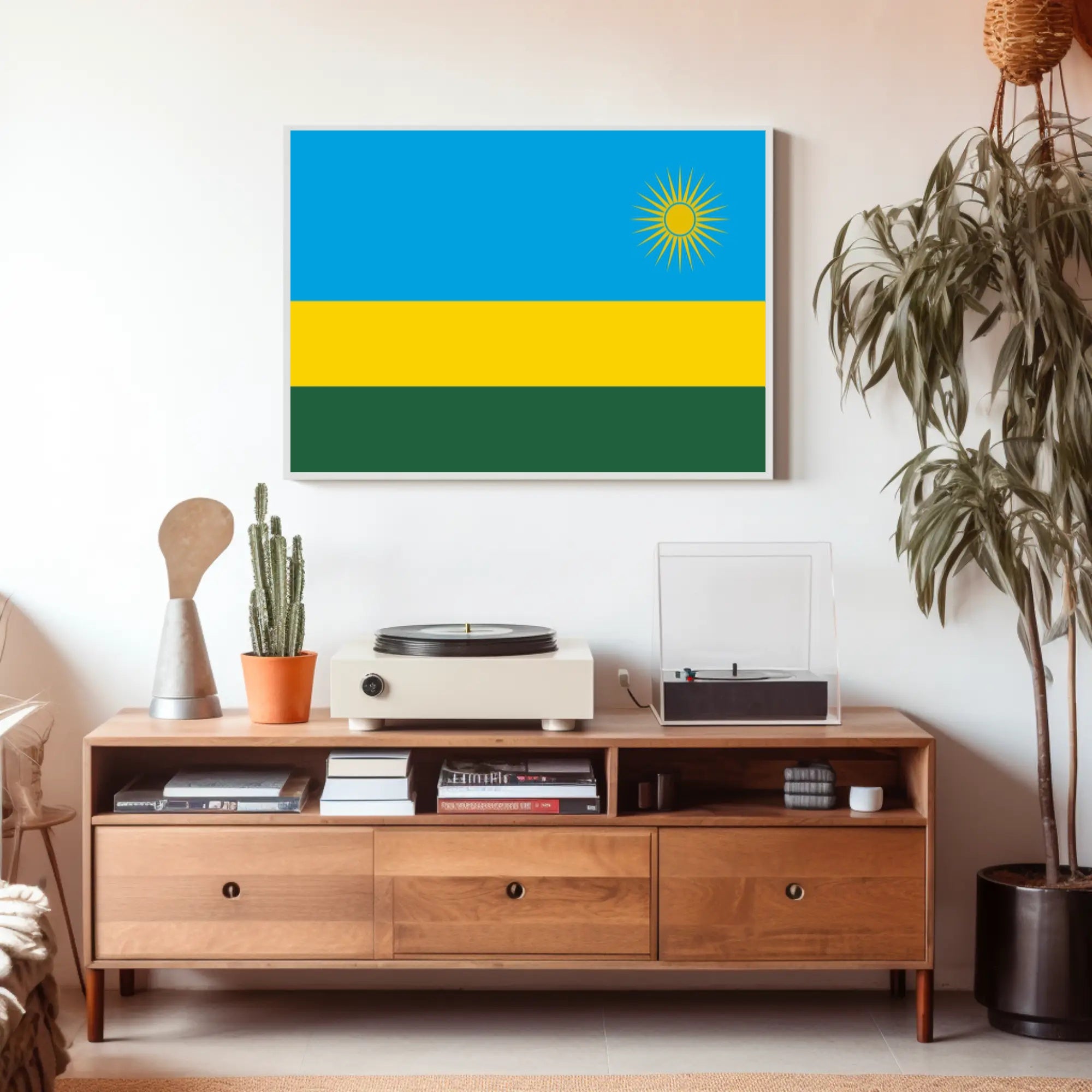 Rwanda Flag Patriotic Art Country Flag Poster PosterGoat