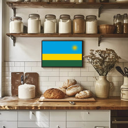 Rwanda Flag Patriotic Art Country Flag Poster PosterGoat