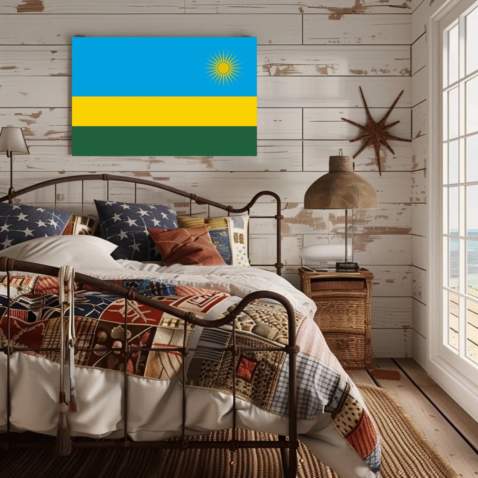 Rwanda Flag Patriotic Art Country Flag Poster PosterGoat