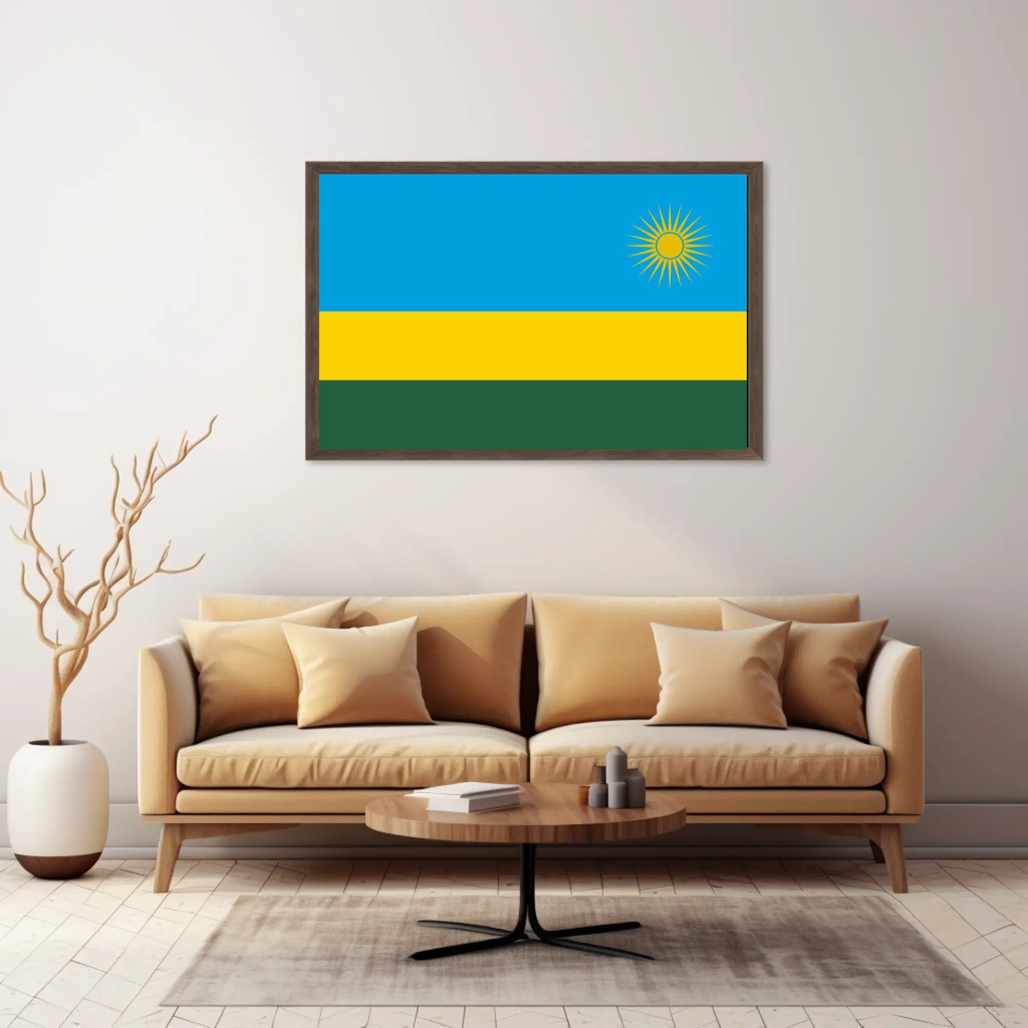Rwanda Flag Patriotic Art Country Flag Poster PosterGoat