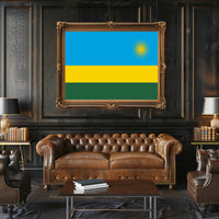 Rwanda Flag Patriotic Art Country Flag Poster PosterGoat