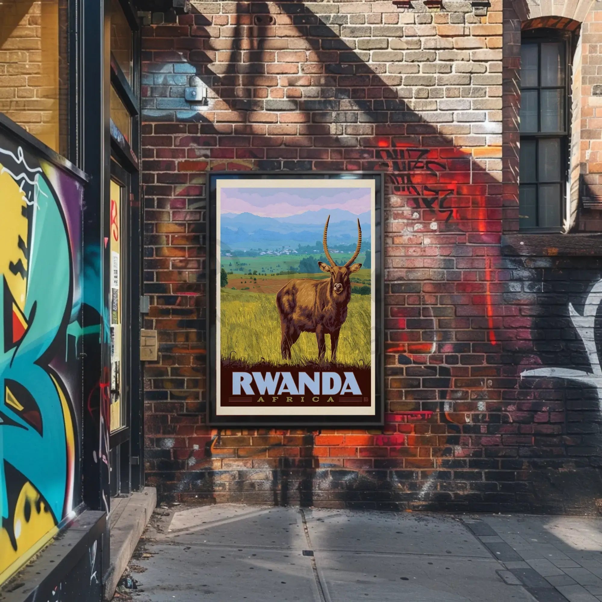 Rwanda Wilderness Adventure Classic Travel Poster PosterGoat
