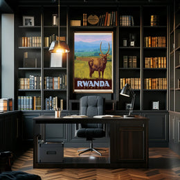 Rwanda Wilderness Adventure Classic Travel Poster PosterGoat