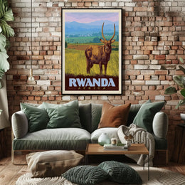 Rwanda Wilderness Adventure Classic Travel Poster PosterGoat