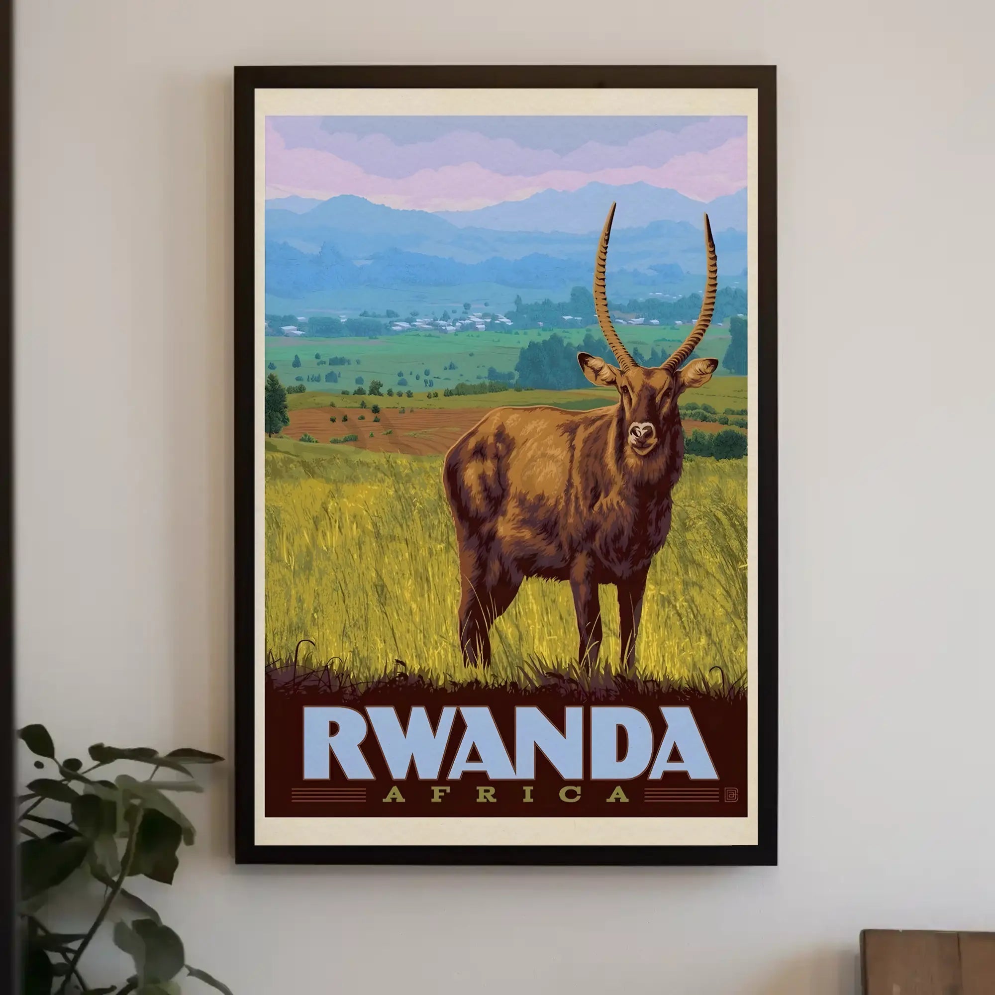 Rwanda Wilderness Adventure Classic Travel Poster PosterGoat