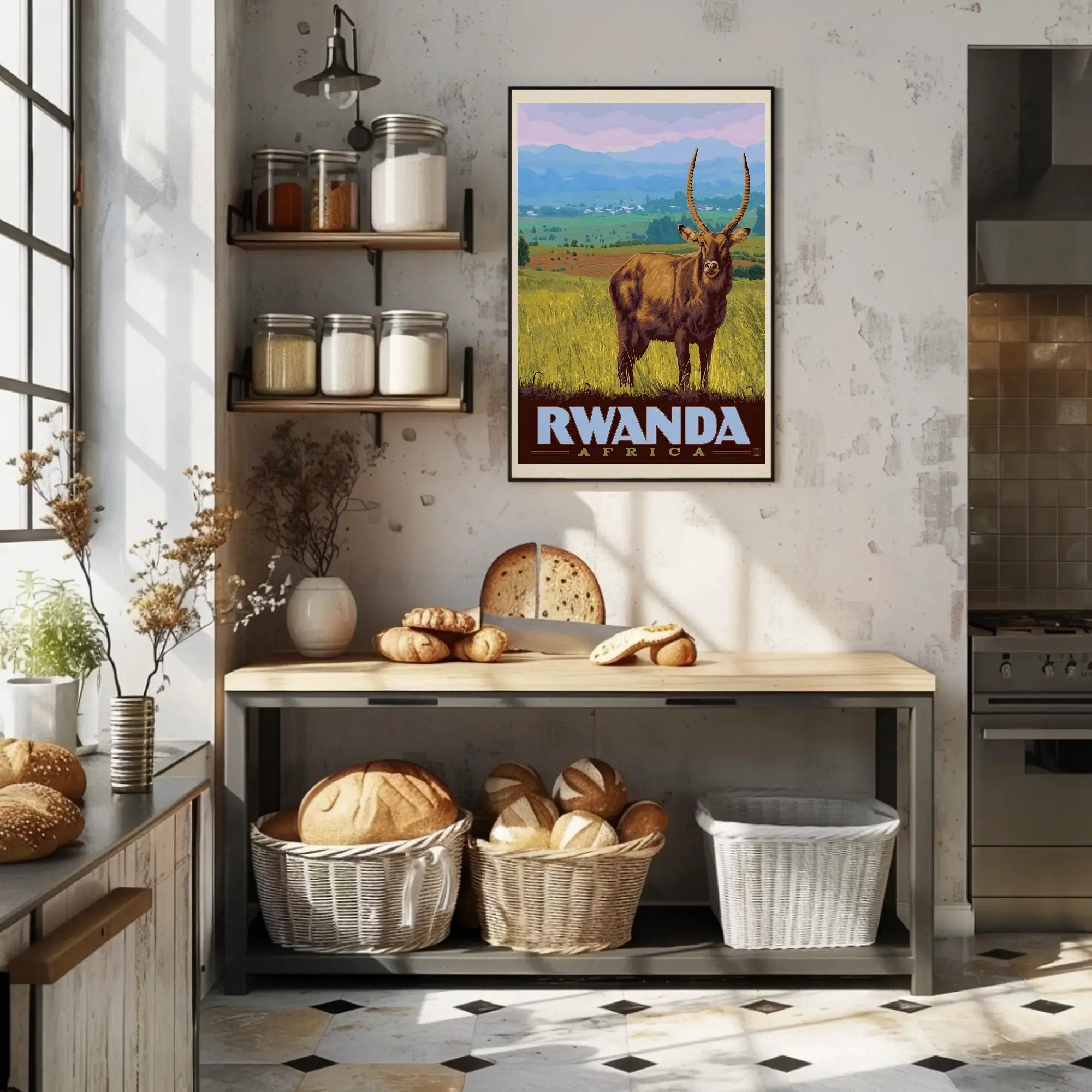 Rwanda Wilderness Adventure Classic Travel Poster PosterGoat