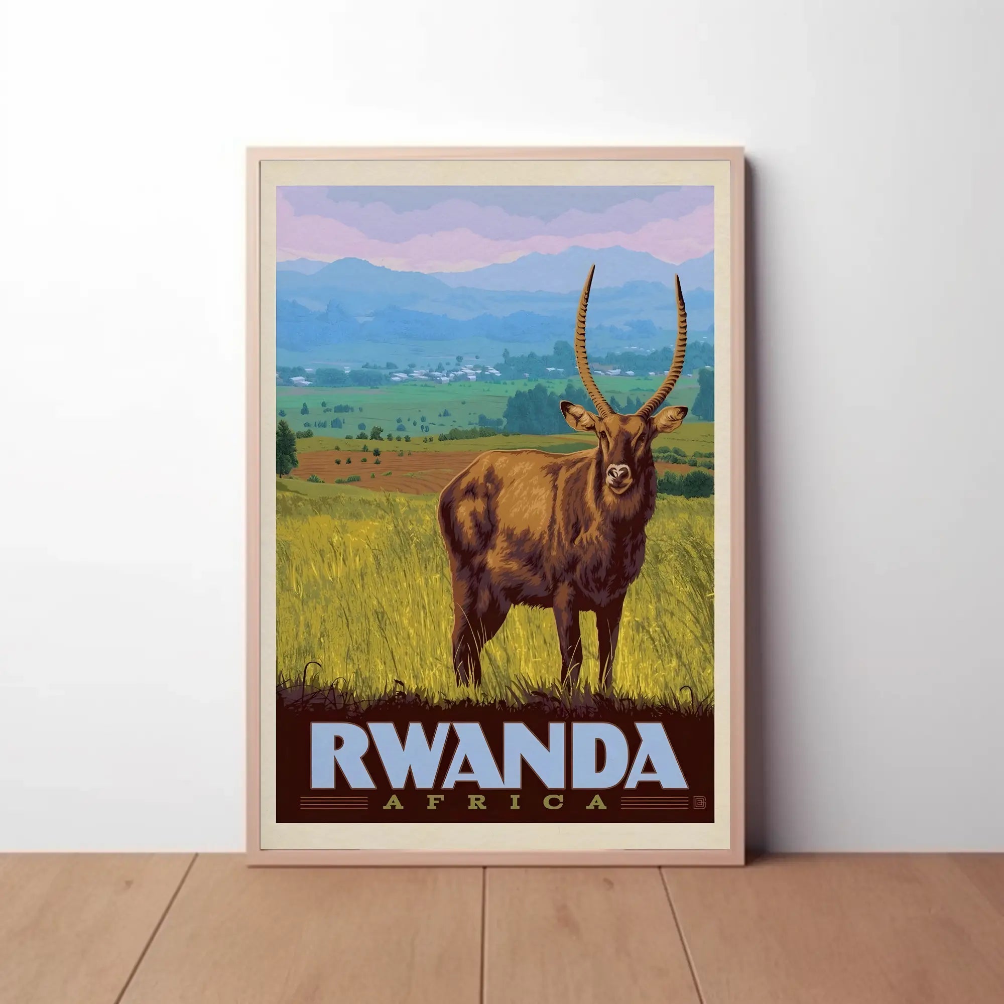 Rwanda Wilderness Adventure Classic Travel Poster PosterGoat
