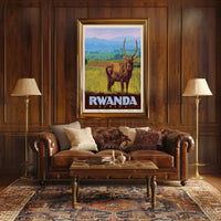Rwanda Wilderness Adventure Classic Travel Poster PosterGoat