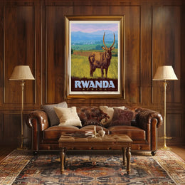 Rwanda Wilderness Adventure Classic Travel Poster PosterGoat