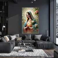 Sacred Heart Madonna Religious Art Print Poster PosterGoat