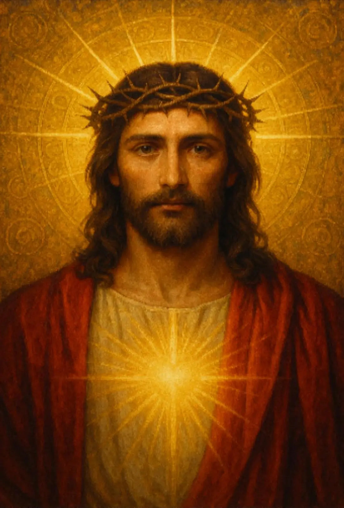 Sacred Heart Traditional Religious Art Poster PosterGoat