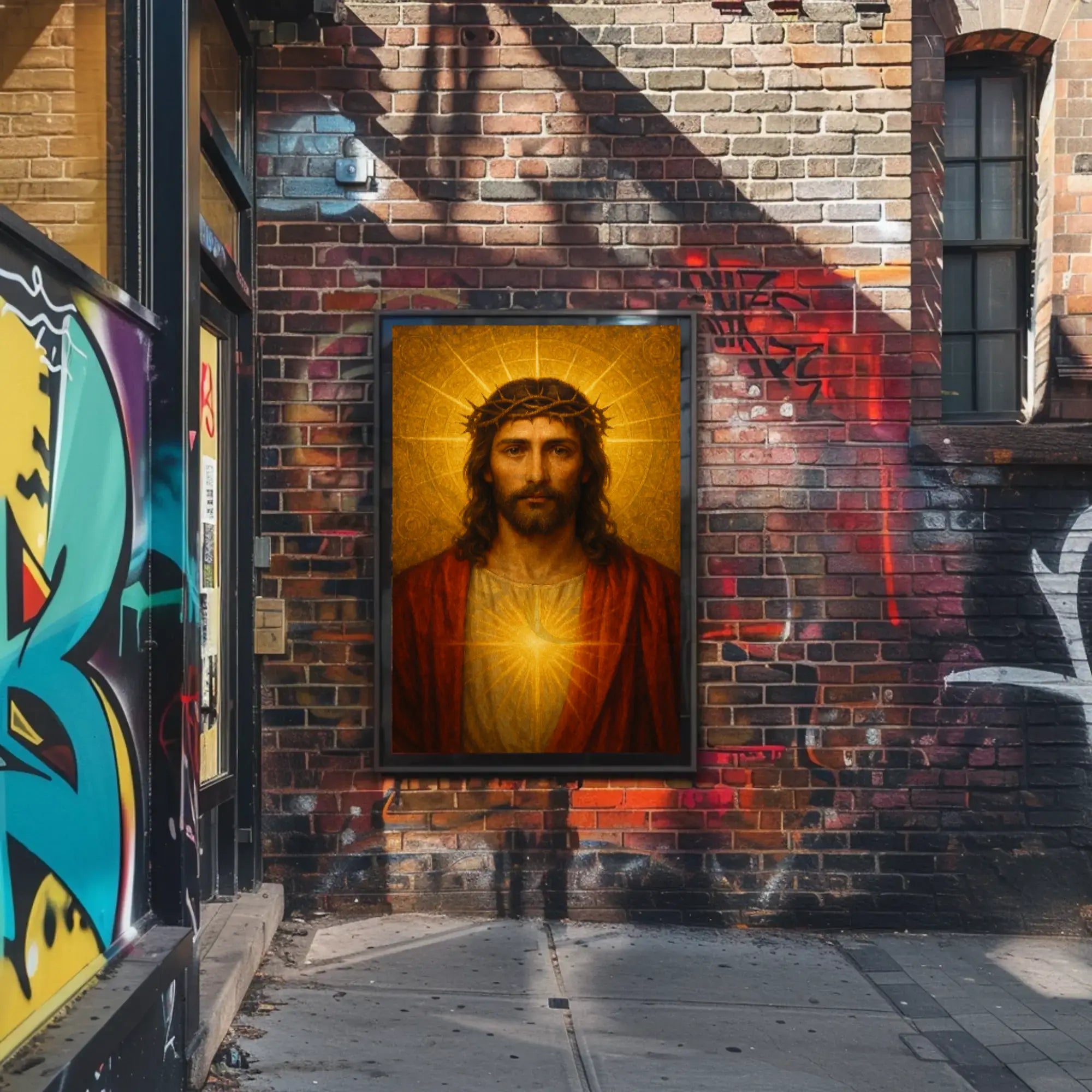 Sacred Heart Traditional Religious Art Poster PosterGoat