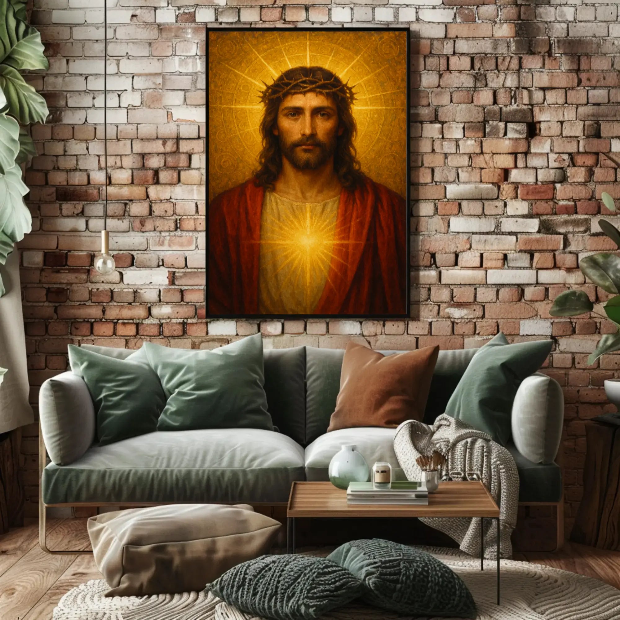 Sacred Heart Traditional Religious Art Poster PosterGoat