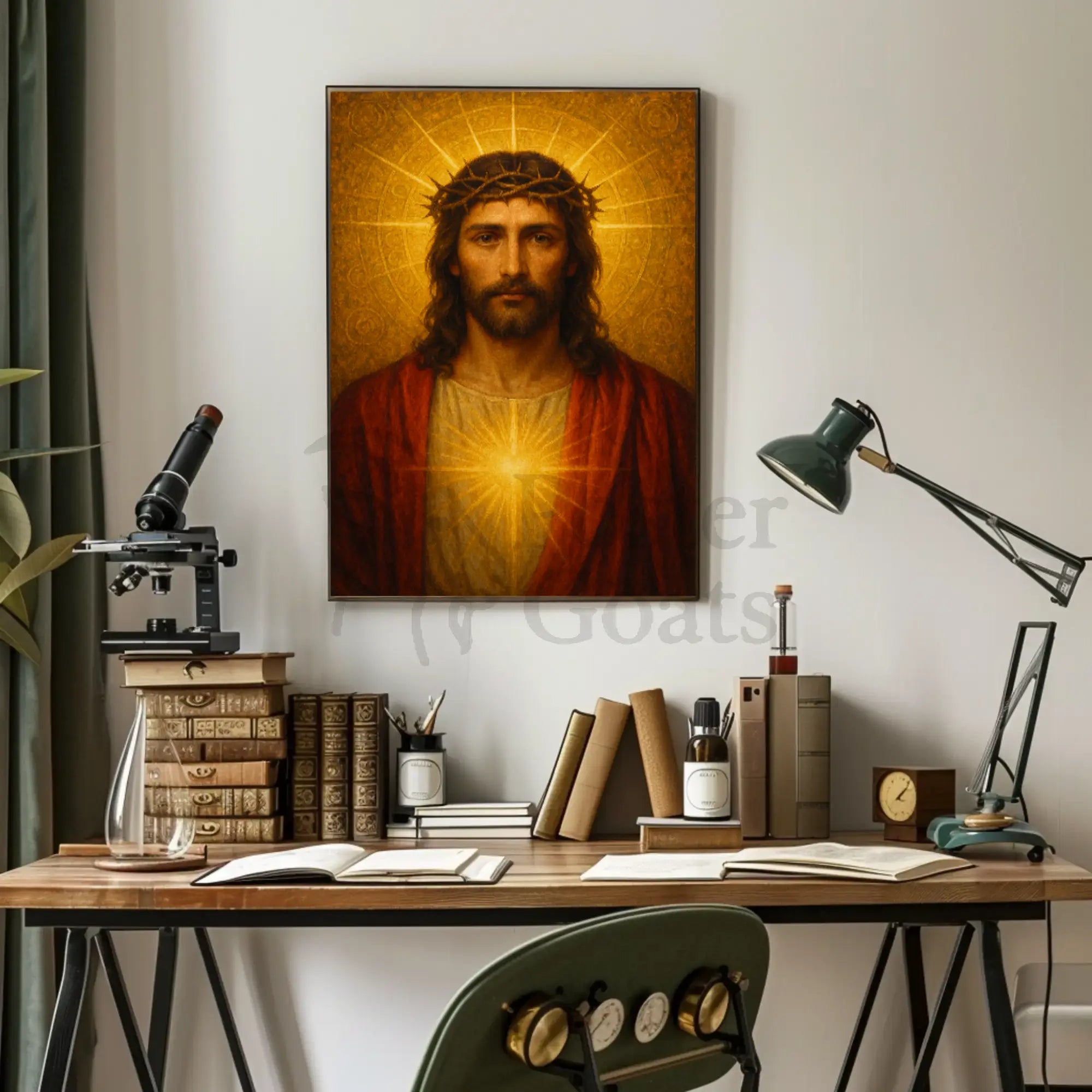 Sacred Heart Traditional Religious Art Poster PosterGoat