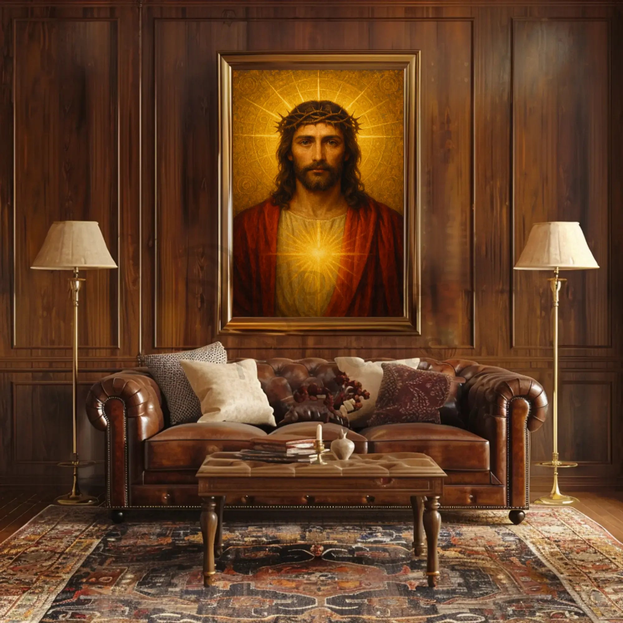 Sacred Heart Traditional Religious Art Poster PosterGoat