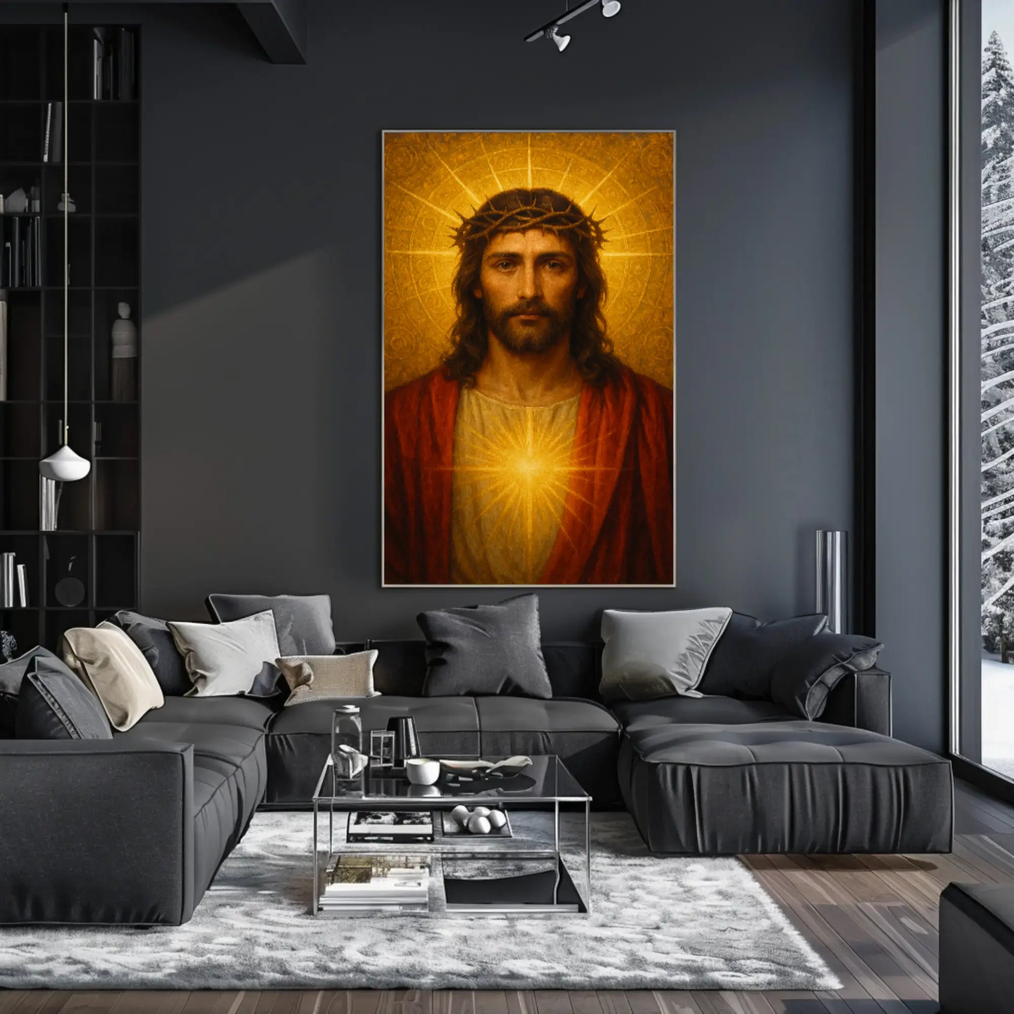 Sacred Heart Traditional Religious Art Poster PosterGoat