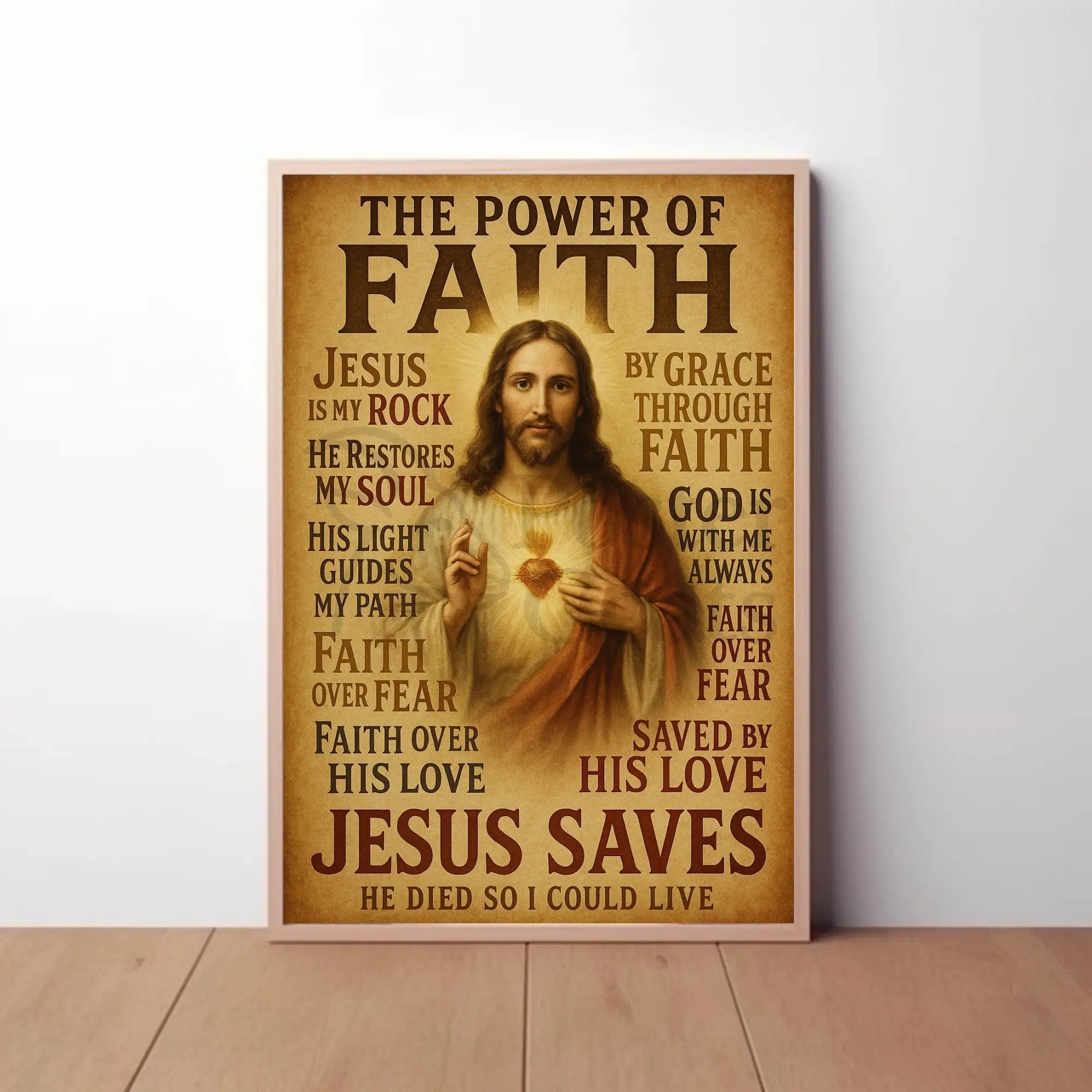 Sacred Heart of Jesus Cultural Heritage Poster PosterGoat