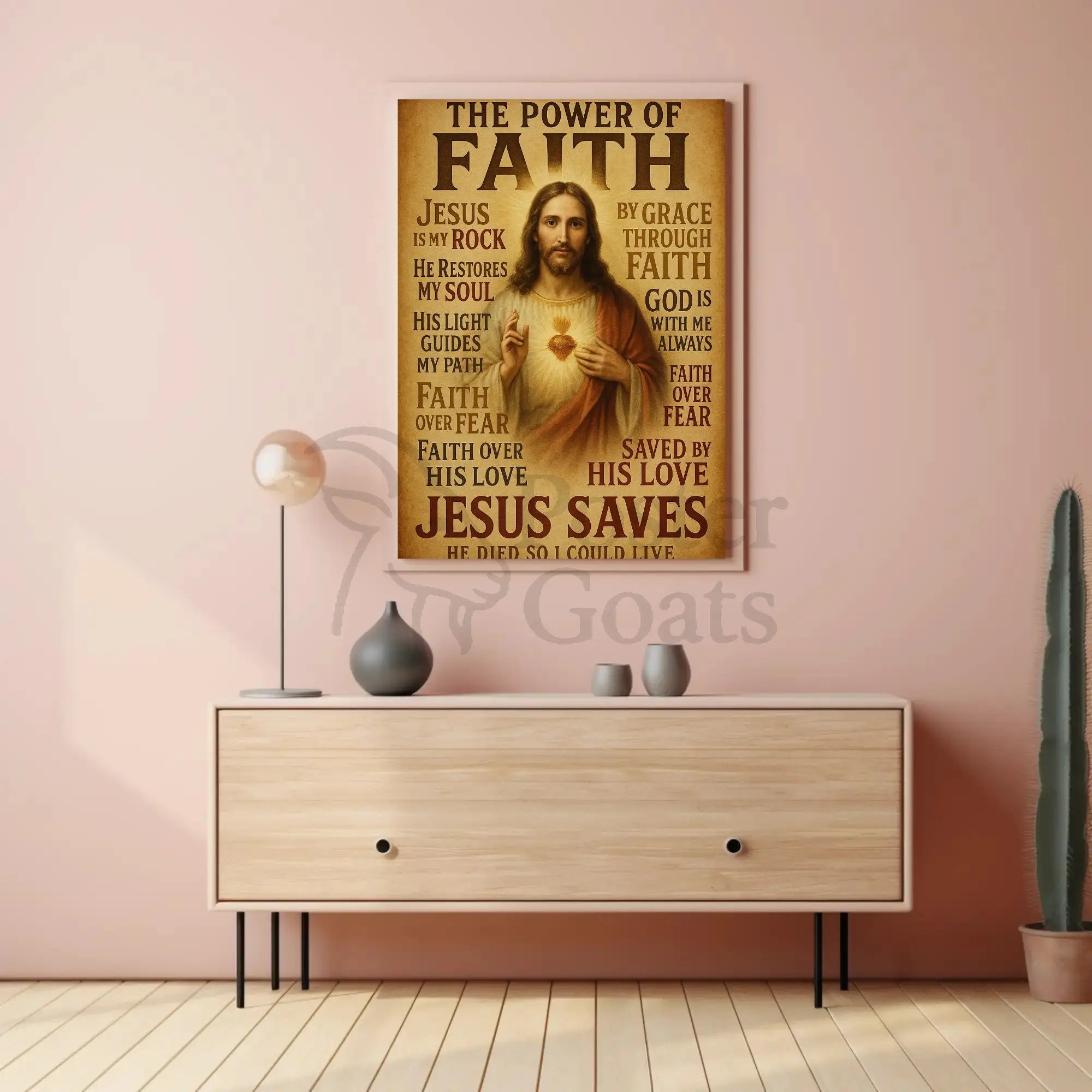 Sacred Heart of Jesus Cultural Heritage Poster PosterGoat