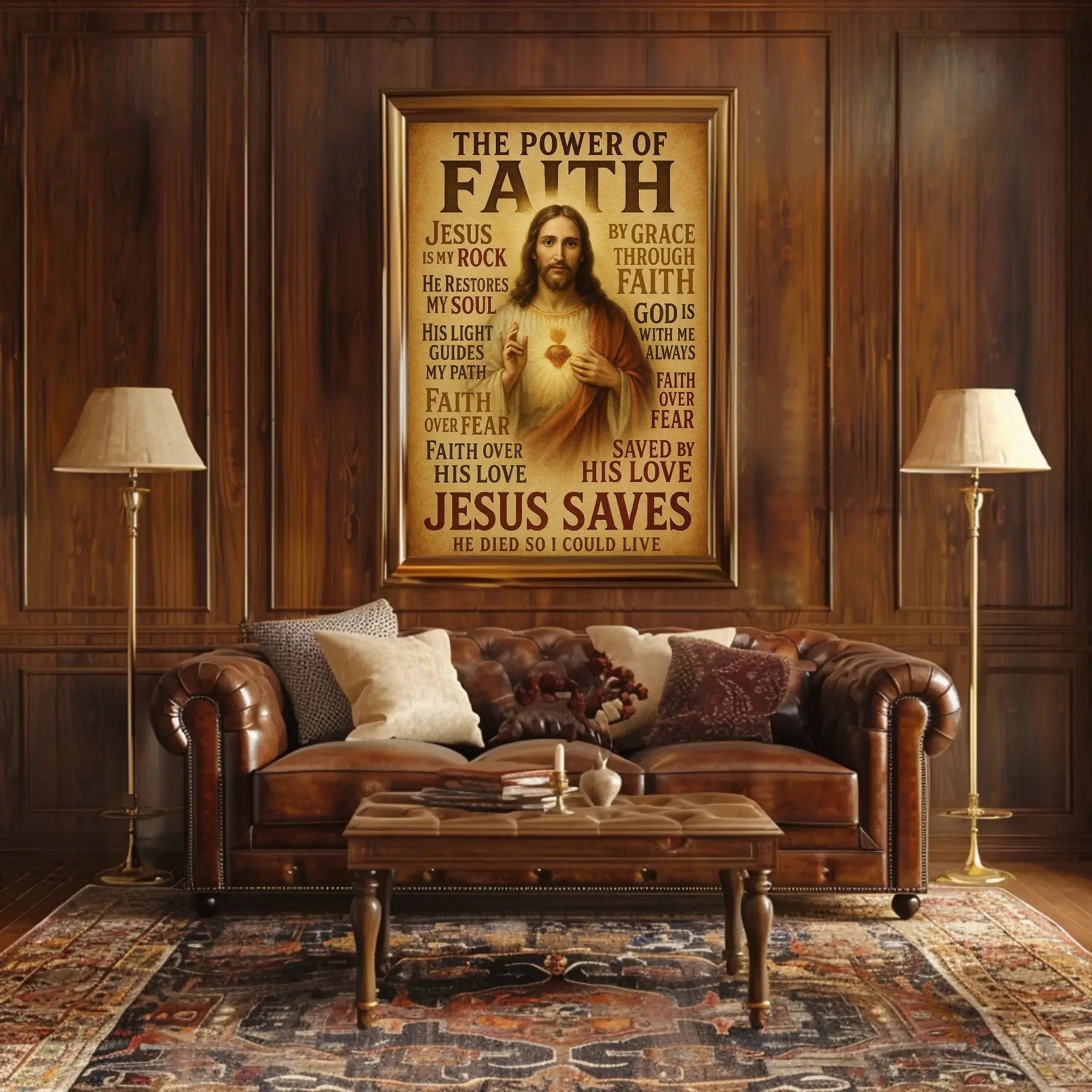 Sacred Heart of Jesus Cultural Heritage Poster PosterGoat