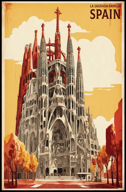 Sagrada Familia Barcelona Travel Architectural Masterpiece Art Poster PosterGoat